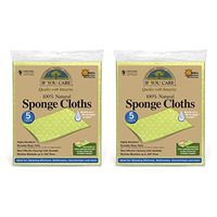IF YOU CARE 100% Natural Sponge Cloths, 5 Count (Pack of 2)