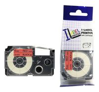 LM Tapes - Casio KL-7200 6mm Black on Red Compatible Label Tape for Casio KL7200 EZ Label Printer