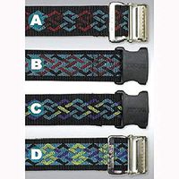 Skil-Care Geo Pattern Gait Belt, 60 Inch Length, Pattern A - Metal Buckle
