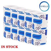 10 Rolls Silky & Smooth Soft Professional Series Premium 3-Ply Toilet Paper, Soft, Strong and Highly Absorbent Toilet Tissue Cotton Roll Paper Household Towel Tissue