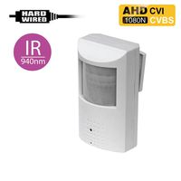 1080P 2.0MP HD Spy Hidden AHD/CVI/CVBS (Composite Video) Fake PIR Camera with 940nM Total Invisible 30ft Night Vision (Full View, no Hotspot)