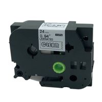 QPMY 1 Pack Compatible for Brother P-Touch Laminated Tze TZ Label Tape Cartridge 24mm x 8m (TZe-155 White on Clear)