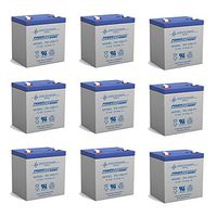12V 5AH Sealed Lead Acid (SLA) Battery for UB1250 6FM5 Wheelchair Scooter AGM - 9 Pack