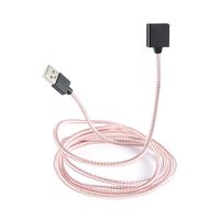 DRgo Premium Nylon Magnetic USB Charger Cable, 2.6ft. (Pink)