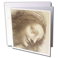 3dRose Head of the virgin - Greeting Cards, 6 x 6 inches, set of 6 (gc_5315_1)
