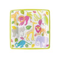 Caspari Madagascar Square Paper Salad & Dessert Plates - Pack of 8