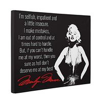 Deserve Me At My Best Marilyn Monroe Quote CANVAS Home Décor