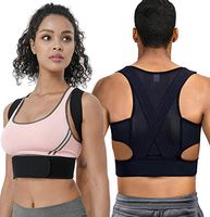 Posture Corrector for Men Women Adjustable Back Brace Comfortable Posture Trainer for Spinal Neck Shoulder and Upper Back Support (M, Black)