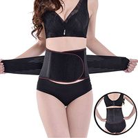 ZSZBACE Lower Back Brace with Self- Heating Pad- Unisex Lumbar Support Belt- Protect Waist from Injury Reduce Back Pain- Black (L)