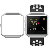 SKYLET Compatible with Fitbit Blaze Band with Frame, Breathable Replacement Sport Band Compatible with Fitbit Blaze Men Women Large Small (No Tracker)