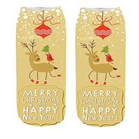 Women's Christmas Socks Xmas Snowman Cartoon Printed Short Socks Christmas Ankle Socks