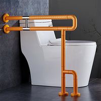 JCWANGDEFU Grab Bar Handrails Hand Grips Safety Handle Assist Frame Railings Rail Support for Toilet Bathtub Bathroom Shower, Heavy Duty, 304 Stainless Steel, Anti-slip Nylon, Yellow