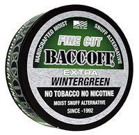 BaccOff, Extra Wintergreen Fine Cut, Premium Tobacco Free, Nicotine Free Snuff Alternative (1 Can)