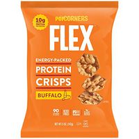 PopCorners Flex Buffalo Protein Crisps | Plant-Based Protein, Gluten Free Snacks| (12-Pack, 5 oz Snack Bags)