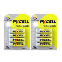 2800mAh AA 1.2V Ni-MH Rechargeable Battery PKCELL (8PC)
