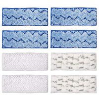 KEEPOW 8 Packs Upgraded Washable Mopping Pads for iRobot Braava Jet 240 241 (4 Wet Mopping Pads, 2 Damp and Dry Sweeping Pads)