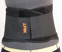 Back Brace by NMT ~ Lumbar Support Black Belt ~ Posture Corrector ~ Arthritis, Pain Relief, Sciatica, Scoliosis ~ Physical Therapy for Women-Men ~ 4 Adjustable Sizes-'XXL' Fits Waist 45-50" (115-127cm