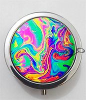 BlackKey Holographic Pattern 3-Compartment Decorative Pocket Gift Box Case Organizer for Pill, Color 1 -2107