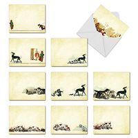 The Best Card Company - 10 Blank Dog Greeting Cards for All Occasions (4 x 5.12 Inch) - Hot Dogs M3979