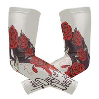 LEVEIS Day of Dead Horse Arm Sleeves UV Protection for Men Women Sunblock Protective Gloves Running Golf Cycling Driving Long Arm Cover 1 Pair