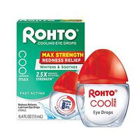 Rohto Cool Max Maximum Redness Relief Cooling Eye Drops, 0.4 Ounce, 3 Count
