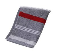 Gentle Meow Thickening Cotton Face Towels Hotel Couple Towels Home Wash Stripes Towels, Gray