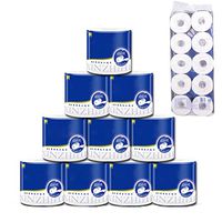 Dongpai Toilet Paper 10 Rolls 4-Ply Ultra Soft and Strong Paper Towels Super Absorbent Tissue Paper Bathroom Kitchen Paper Towels