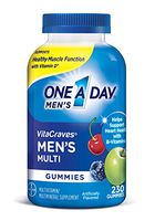 One A Day Men’s VitaCraves Multivitamin Gummies, Supplement with Vitamin A, Vitamin C, Vitamin D, Vitmain E, Calcium & more, 230 count