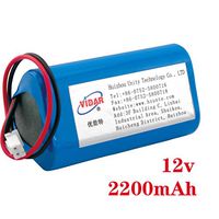 Rechargeable Lithium Ion Battery Pack - VIDAR 12V 2200mAh High Capacity Li-ion Battery Pack with JST PH2.54/2P Plug-in(Customizable) for Electronics,Toys,Lighting,Equipment