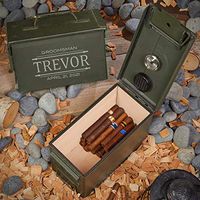 HomeWetBar Stanford Engraved 50 Cal Ammo Can Cigar Humidor (Personalized Product)