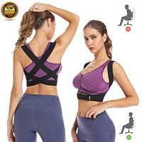 Posture Corrector for Women Men and Kids Under Clothes, Adjustable 2 Shoulder Straps Back Brace Posture Support Belt/Back Straightener/Posture Trainer Device for Kyphosis Slouching & Hunching - M