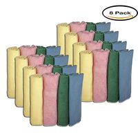 PACK OF 8 - Genuine Joe Microfiber Cleaning Cloths, 4 count