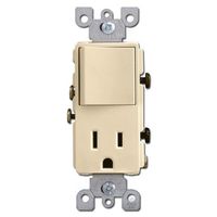 Leviton 5678-I Combination Switch/Outlet Ivory with Wallplate