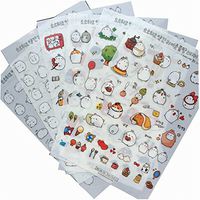 12 Sheets Lovely Decorative Stickers for Diary/Scrapbook/Album, Random Style