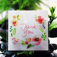 SCHOLMART Thank You for You Self Adhesive Sealing Cello Cellophane Gift Treat Bags Bakery, Cookies, Candies, Dessert, Christmas, Holiday (Thank You 100 Count (Medium))