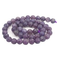 SR BGSJ Jewelry Making Craft Natural 8mm Round Pink Lepidolite Gemstone Loose Beads Strand 15"