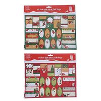 240 Pack Traditional Christmas Gift Tag Stickers Labels for Presents by Holiday Essentials
