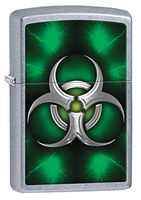 Zippo Biohazard Pocket Lighter, Street Chrome