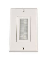Novosonics BWP Brush Wall Plate Single white Gang Decora wall plate