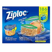 (Set of 2) S.C. Johnson & Son, Inc. Ziploc 186-Count Lunch Box Bundle