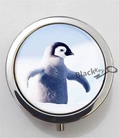 BlackKey Penguin 3-Compartment Decorative Pocket Gift Box Case Organizer for Pill, Color 1 -2008