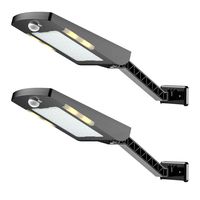 ENGREPO 2 Pack Solar Lights Outdoor, 48 LED Adjustable Security Lighting Wireless Motion Sensor Light IP65 Waterproof for Yard, Garage, Garden, Patio, Deck. Black