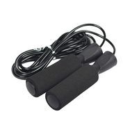 Adjustable Jump Rope with - Cardio Jumping Rope for Men, Women, and Children of All Heights and Skill Levels （Black