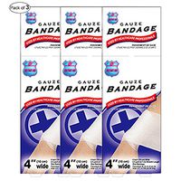 Instant Aid- 4 Inch Wide Gauze Bandage (Pack of 3) by Purest