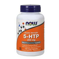 NOW Supplements, 5-HTP (5-hydroxytryptophan) 200 mg, Double Strength, Neurotransmitter Support*, 120 Veg Capsules