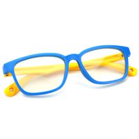 Mimoeye Blue Light Filter Kids Glasses Flexible Silicone Frame, Blue+Yellow