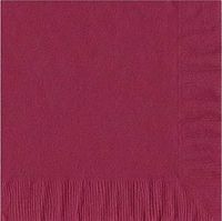200 Burgundy Luncheon/Dinner Napkins Plain Solid Color