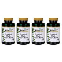 Swanson Branched-Chain Amino Acids 100 Capsules (4 Pack)