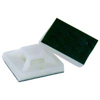 NavePoint Self Adhesive 20mm x 20mm Zip Tie Mount Base Clip Holder Mounting Pad White x500