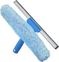 Unger Professional Window Cleaning Tool: 2-in-1 Microfiber Scrubber and Squeegee, 14"